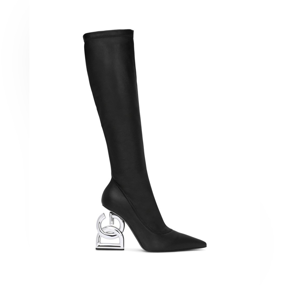 Black Dolce & Gabbana knee high boots 8.5